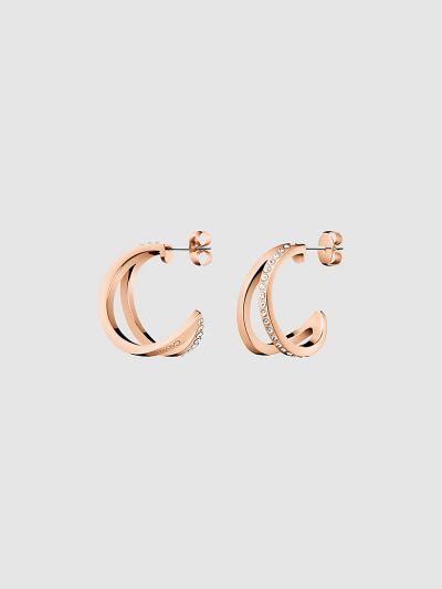 Calvin Klein Táskák & Kiegészítők HU553044 | Calvin Klein Outline Hoop Női Fülbevaló Rózsaszín